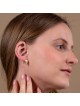 Gold-Plated Silver Ahava / Love Stud Earrings